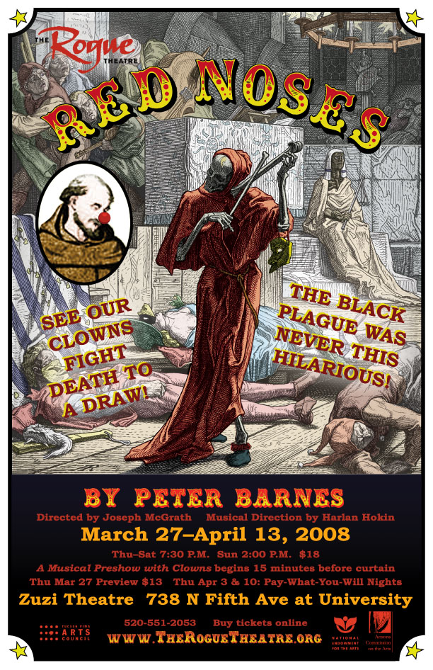 Poster for Peter Barnes' 'Red Noses'