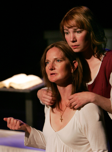 Maxine Gillespie as Desdemona and Laine Peterson as Emilia