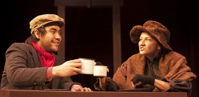 Lucas Gonzales (Snobby Price) and Leann� Whitewolf Charlton (Rummy Mitchens)