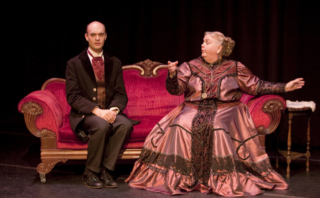 Lee Rayment (Stephen Undershaft) and Cynthia Meier (Lady Britomart Undershaft)
