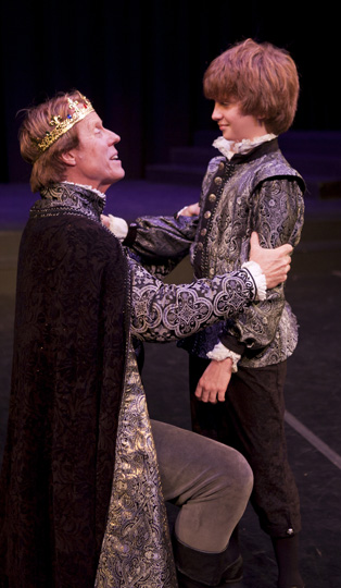 Joseph McGrath as Leontes and James Cockrell as Mamillius