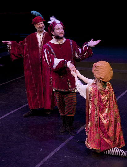 Matt Walley as the Clown, David Greenwood as the Shepherd and Patty Gallagher as Autolycus