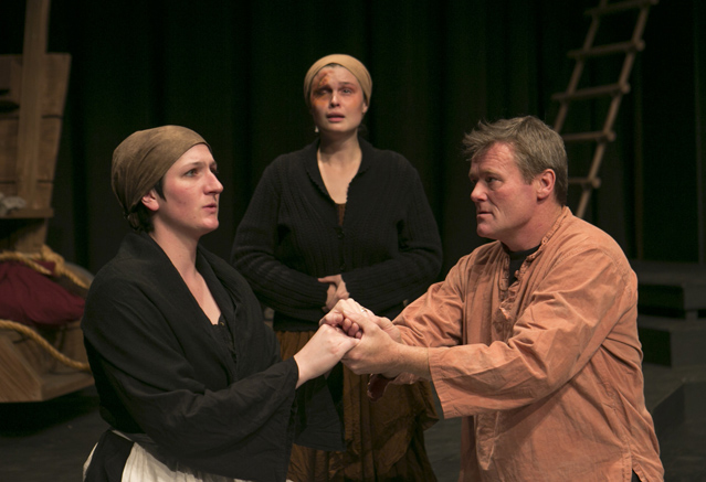 Dani Dryer as Farmer's Wife, Dylan Page as Kattryn and Craig Howard as Farmer