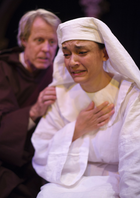 Joseph McGrath as Duke Vincentio and Marissa Garcia as Isabella