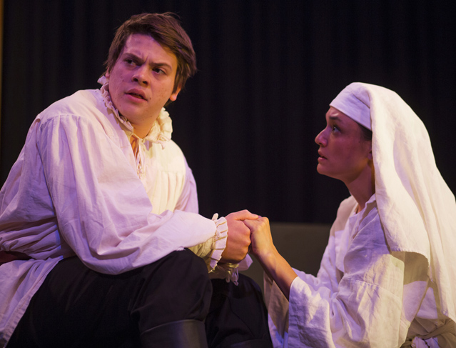 Connor Foster as Claudio and Marissa Garcia as Isabella