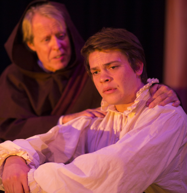 Joseph McGrath as Duke Vincentio and Connor Foster as Claudio