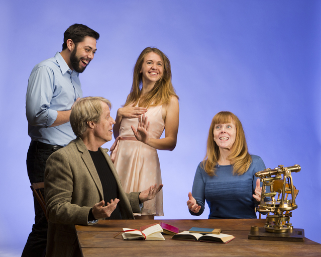 Matt Bowdren as Valentine Coverly, Joseph McGrath as Bernard Nightingale, Holly Griffith as Chlo� Coverly and Patty Gallagher as Hannah Jarvis