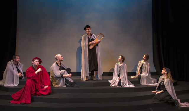 Christopher Johnson, Ryan Parker Knox as Dante, Lee Rayment, Paul Amiel as Casella, Gabriella De Brequet, Holly Griffith and Patty Gallagher