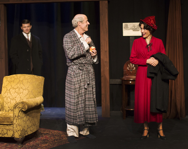 Ryan Parker Knox as Moe Axelrod, Joseph McGrath as Myron Berger and Marissa Garcia as Hennie Berger