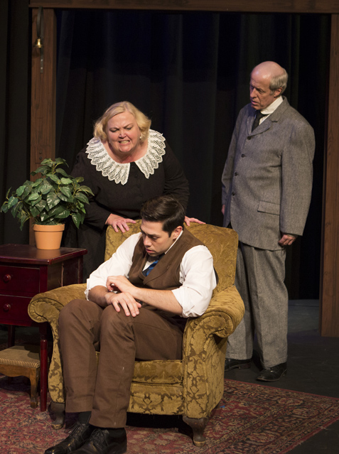 Cynthia Meier as Bessie Berger, Matt Bowdren as Ralph Berger and Joseph McGrath as Myron Berger