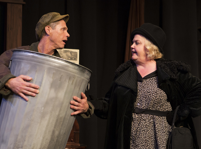 Gary Tyrrell as Schlosser and Cynthia Meier as Bessie Berger