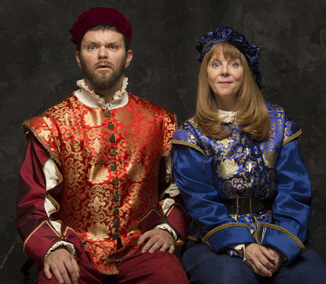 Ryan Parker Knox as Guildenstern and Patty Gallagher as Rosencrantz