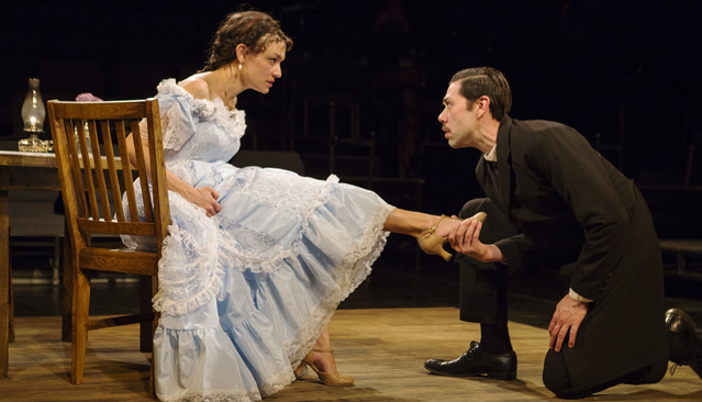 Marissa Garcia as Miss Julie and Matt Bowdren as Jean