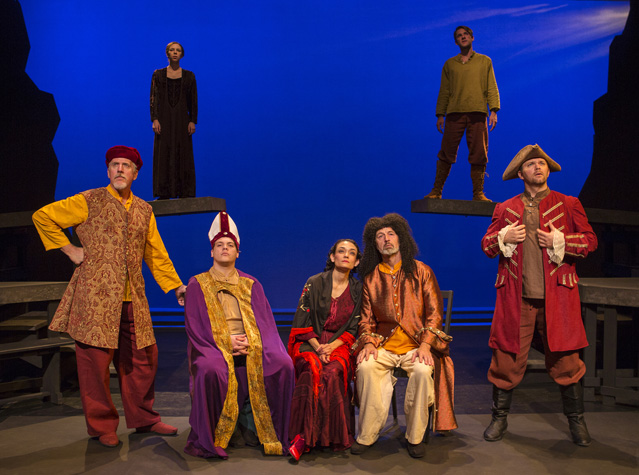 David Morden as Uncle Pio, Connor Foster as The Archbishop, Marissa Garcia as Camila Perichole, David Greenwood as Viceroy Don Andres and Ryan Parker Knox as Captain Alvarado. Background: Gabriella De Brequet and Christopher Johnson.