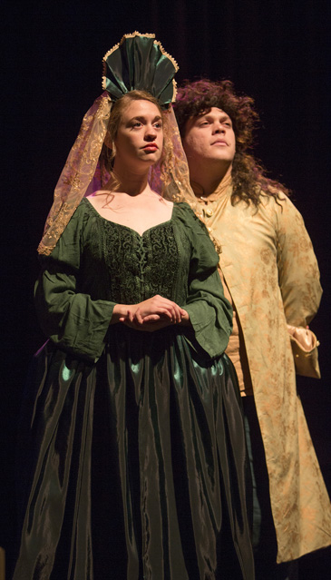 Holly Griffith as Doņa Clara and Connor Foster as her husband