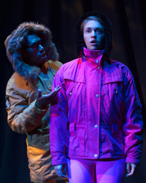 Sterling Boyns as Mr. Lies and Holly Griffith as Harper Pitt