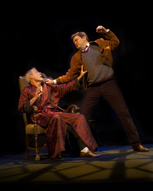 Joseph McGrath as Roy Cohn and Ryan Parker Knox as Joe Pitt