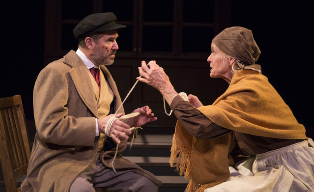 Vince Lucarini as Telegin and Molly McKasson as Marina