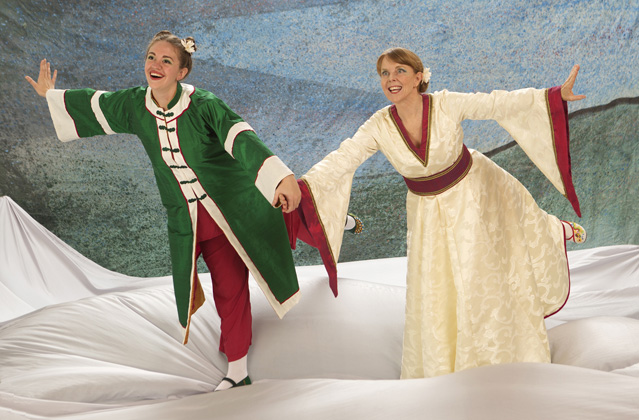Holly Griffith as the Green Snake and Patty Gallagher as the White Snake