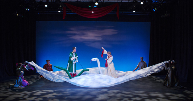 Holly Griffith as the Green Snake and Patty Gallagher as the White Snake