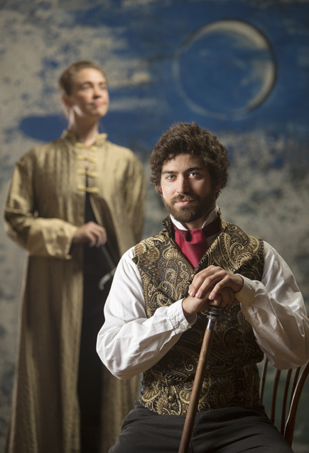 Holly Griffith as The Happy Prince and Hunter Hnat as Oscar Wilde