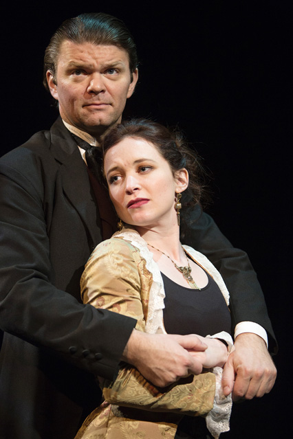 Ryan Parker Knox as Lord Arthur and Bryn Booth as Sybil Merton in 'Lord Arthur Savile's Crime'