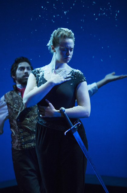 Hunter Hnat as Oscar Wilde and Holly Griffith as The Happy Prince in 'The Happy Prince'