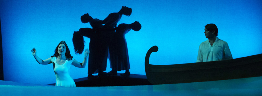 Bryn Booth as the Little Mermaid and Ryan Parker Knox as the Fisherman in 'The Fisherman and his Soul'
