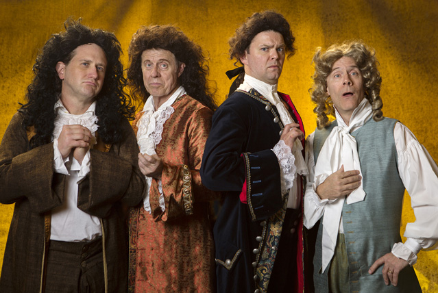 Matt Walley as Lenck, Joseph McGrath as Fasch, Ryan Parker Knox as Schott and Michael Bailey as Kaufmann