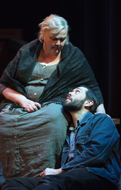 Cynthia Meier as Ma Joad and Matt Bowdren as Tom Joad