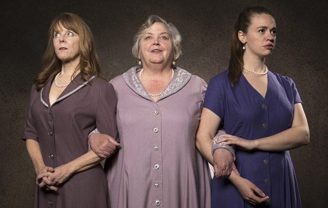 Patty Gallagher as B, Cynthia Meier as A and Holly Griffith as C