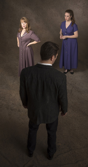 Patty Gallagher as B, Ryan Parker Knox as The Young Man and Holly Griffith as C
