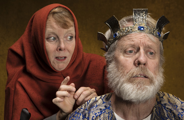 Patty Gallagher as The Fool and Joseph McGrath as King Lear