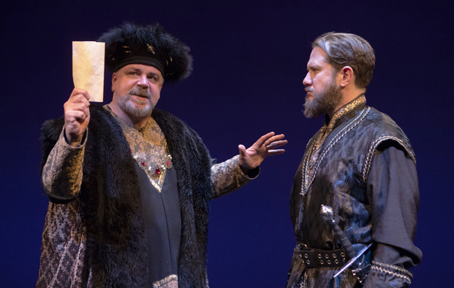 David Weynand as Duke of Cornwall and Matt Walley as Edmund