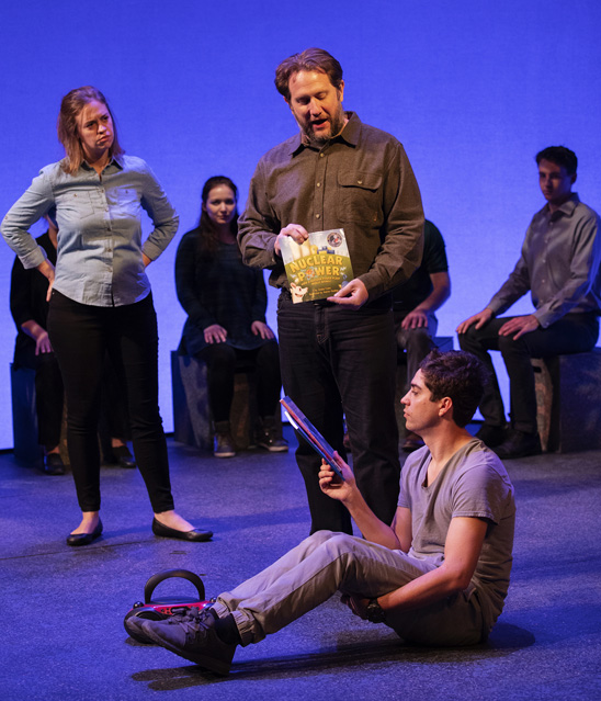 'And this one is Nuclear Power...' Holly Griffith as Judy, Matt Walley as Roger Shears and Hunter Hnat as Christopher