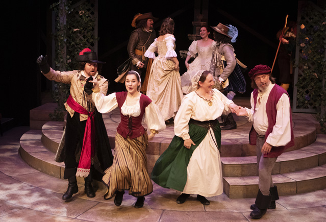More dancing! Aaron Shand, Claire De La Vergne, Sarah Shannon, John Keeney, Ryan Parker Knox, Holly Griffith, Bryn Booth and Hunter Hnat
