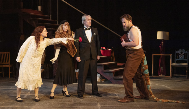 'He has a tail!' Bryn Booth, Patty Gallagher, Joseph McGrath and Matt Walley.