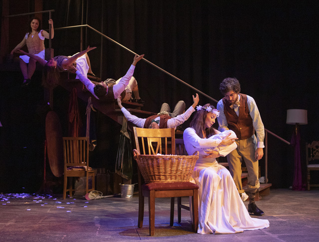 Swan wings. Bryn Booth, Holly Griffith, Ryan Parker Knox, Aaron Shand, Claire Hancock and Hunter Hnat.