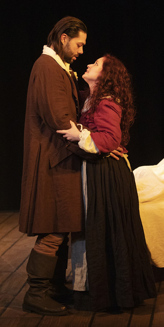 Matt Bowdren as John Proctor and Bryn Booth as Abigail Williams