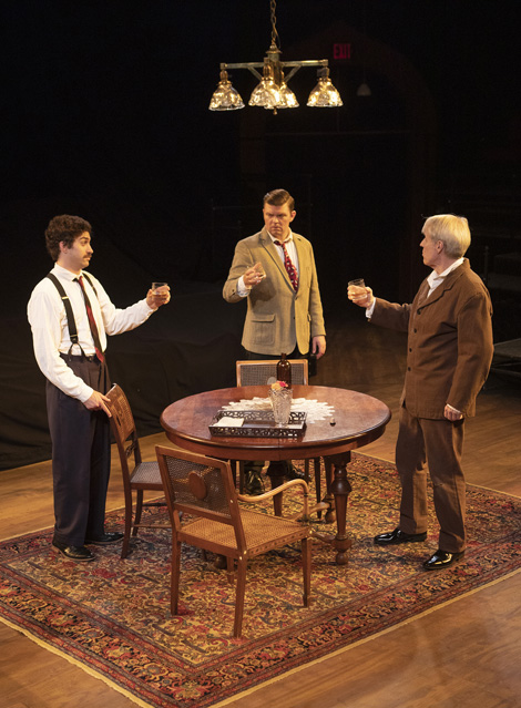 Hunter Hnat as Edmund, Ryan Parker Knox as Jamie and Joseph McGrath as James